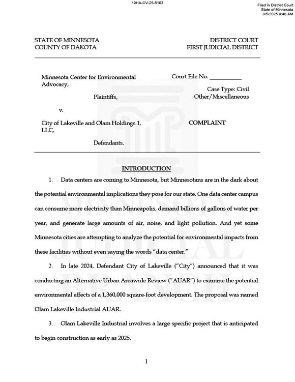 Here is a copy of the complaint with a link&nbsp;