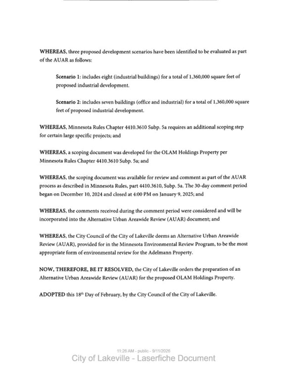 This is the second page of the AUAR Order